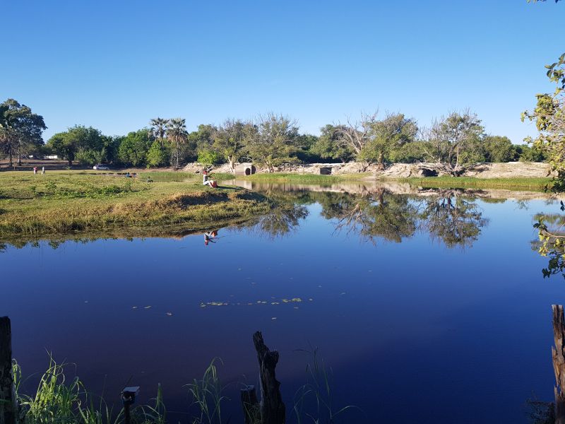 View from the campsite near Okavango 近奥卡万戈的营地景观