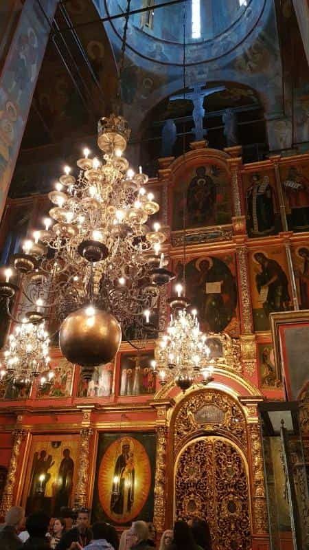 Interior of cathedral inside the Kremlin walls 克里姆林宫围墙内教堂大堂