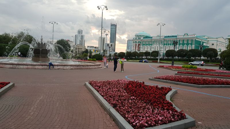 Sevastyanov's House and park 历史广场公园和地标建筑