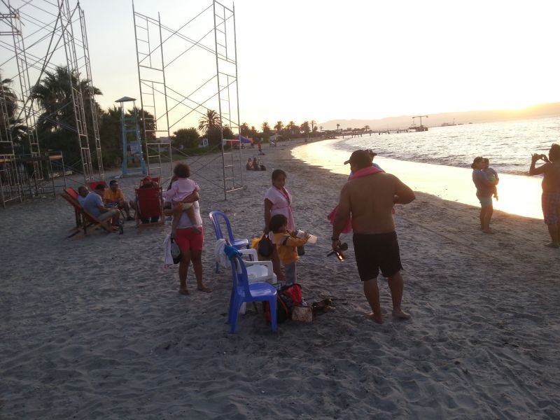 Paracas beach at sun set 日落后的帕拉卡斯海滩