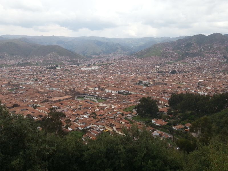 Cusco from Pukamoqo Hill 山顶上鸟瞰库斯科