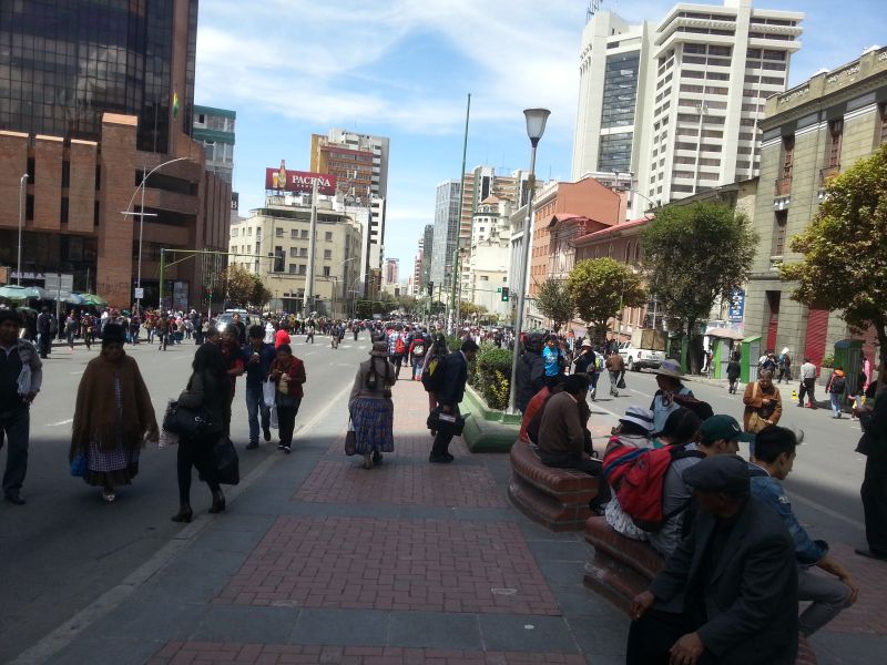 La Paz's streets 拉巴斯步行街