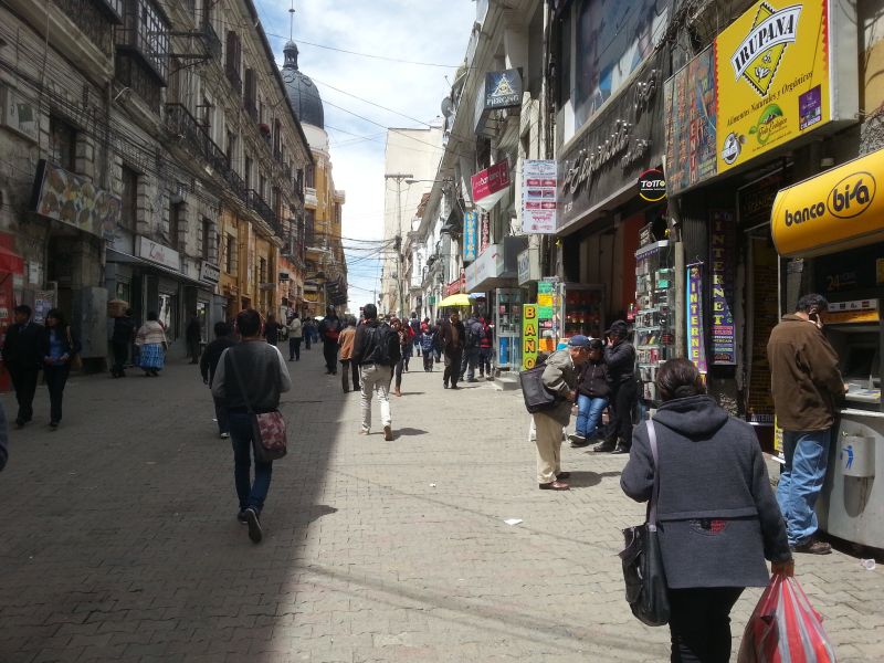 La Paz pedestrian streets 拉巴斯步行街