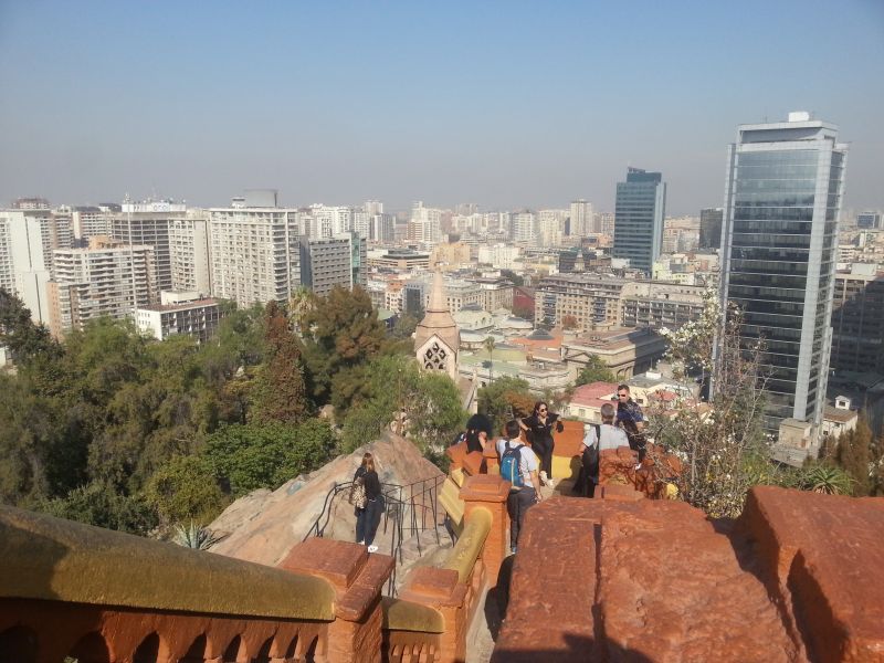 City view from atop Santa Lucia Hill, Santiago 圣卢西亚山的圣地亚哥市景