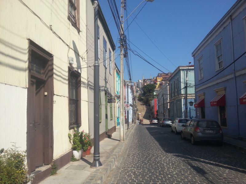 Houses on the hills of Valparaiso 瓦尔帕莱索山上的房子