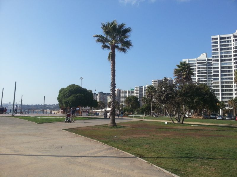 Apartment blocks along the beach of Valparaiso 瓦尔帕莱索海滩公寓