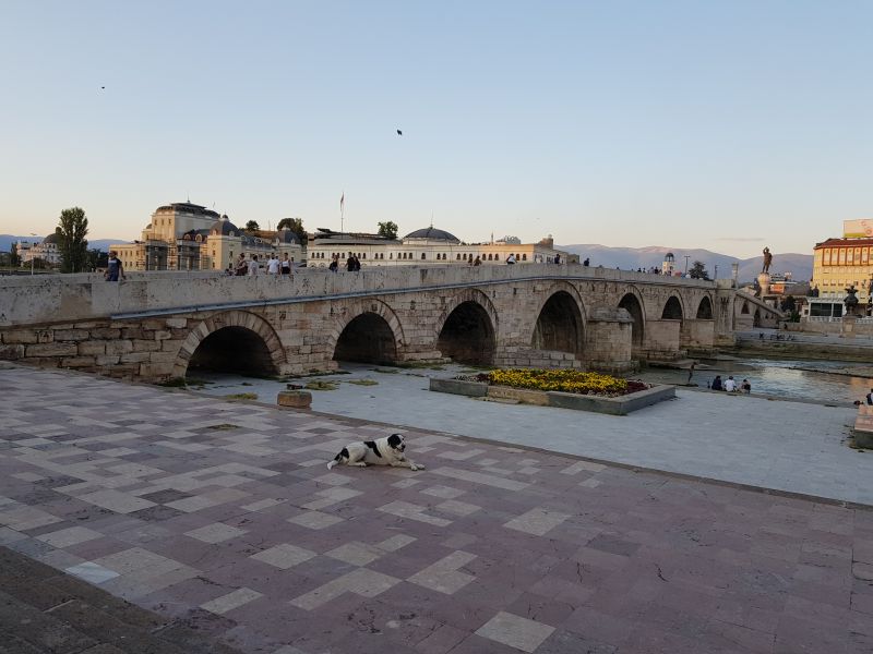 The Stone Bridge over the Vardar River 瓦尔达河的古石桥