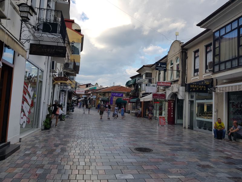 Ohrid town center pedestrian street 镇中心步行街