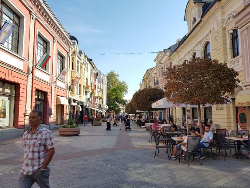 Pedestrian street in Plovdiv 普罗夫迪夫步行街