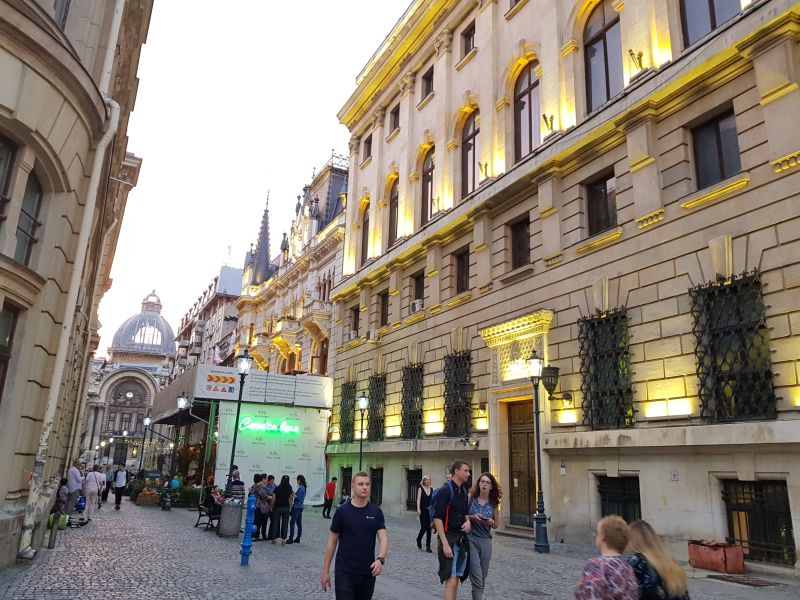 Walking street of Bucharest