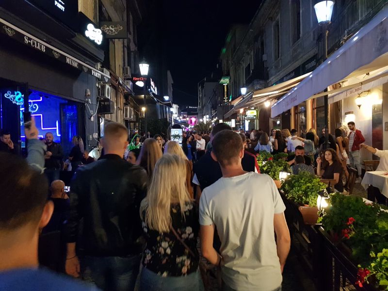 Bucharest Old City at night