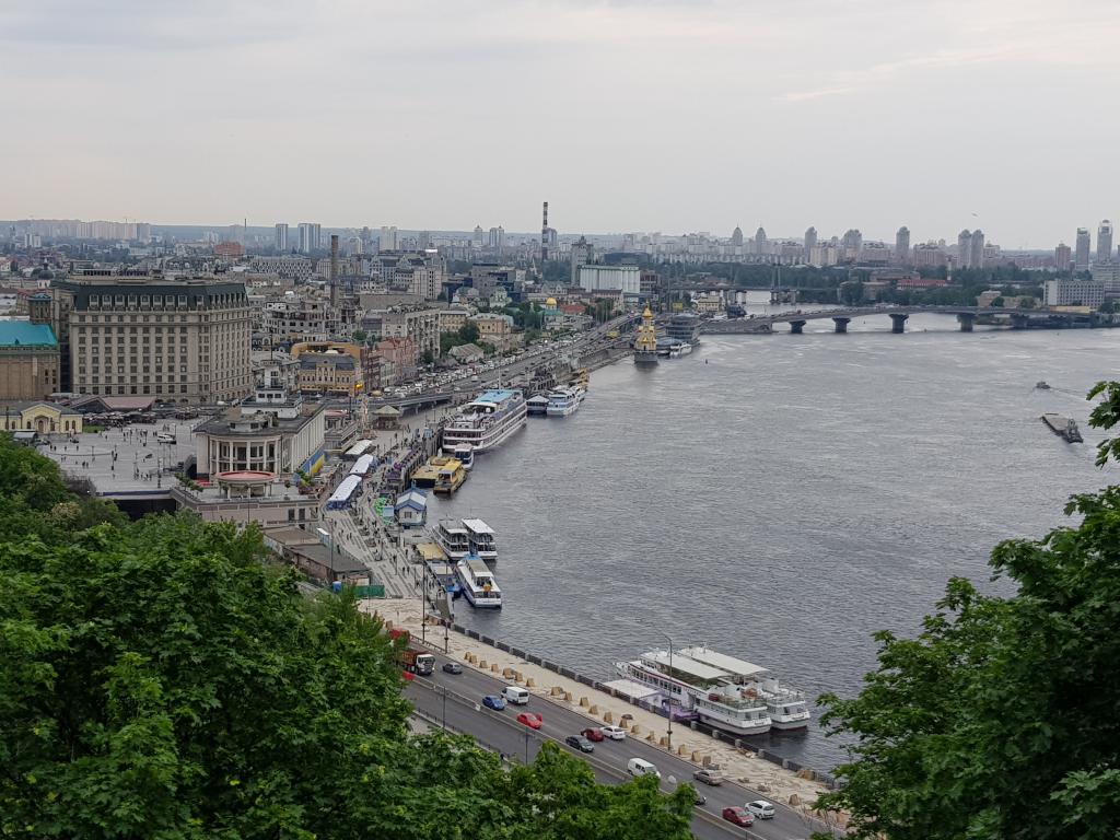 Dnieper River and Kiev city view 第聂伯河市景