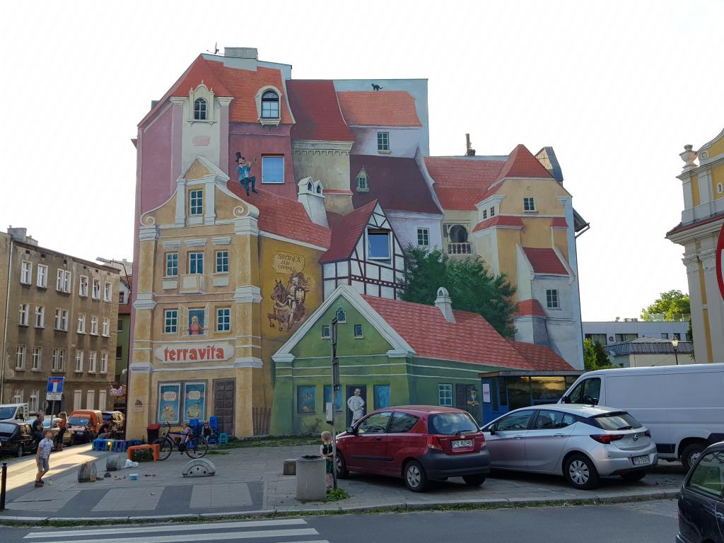 Mural in Srodka, Poznan 引人注目壁画建筑