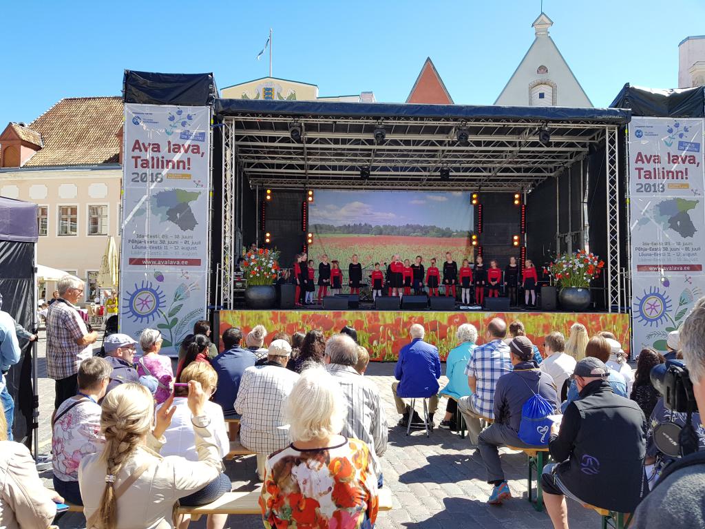 Stage show in the town square, Tallinn 老城广场舞台表演