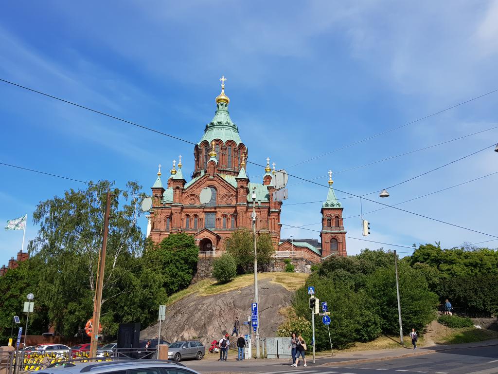 Uspenski Cathedral, on hilltop orthodox church, Helsinki 赫尔辛基乌斯别斯基教堂