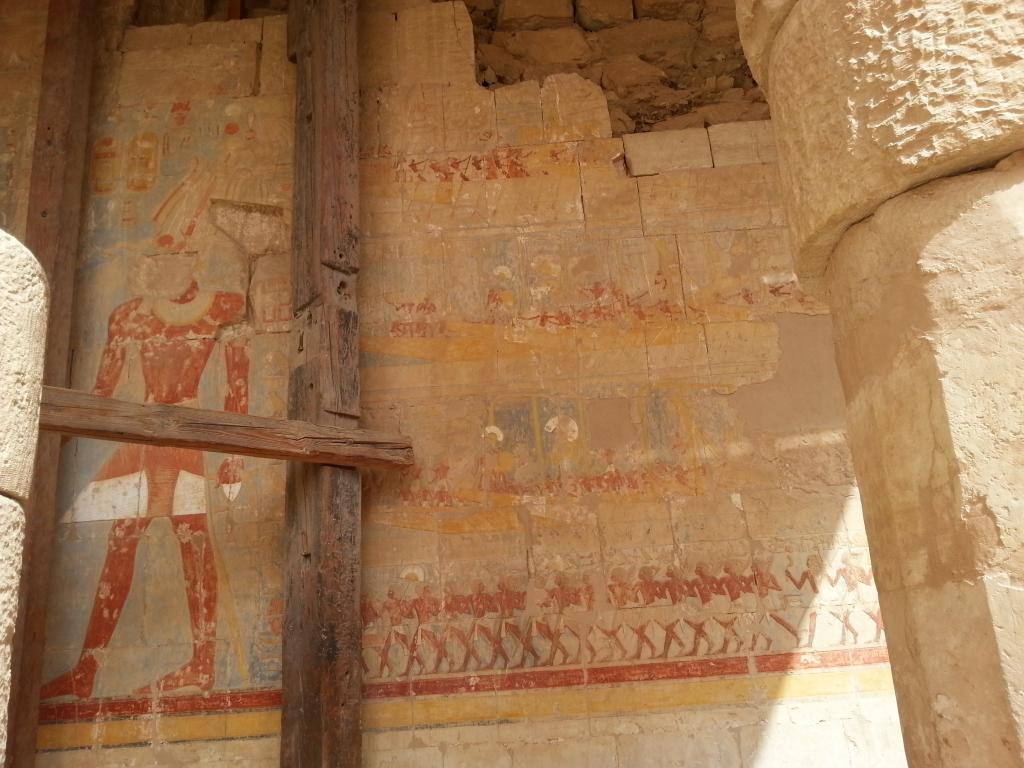 Wall paintings in Mortuary Temple of Hatshepsut 哈特苏普斯特女王葬祭殿壁画