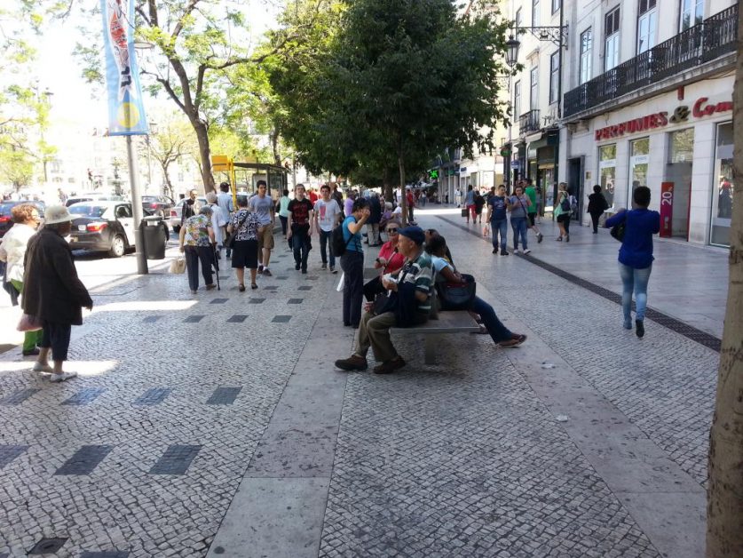 Pedestrian street in Lisbon city center 里斯本市中心步行街