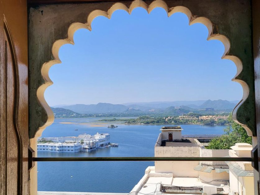 View of Lake Pichola from the windows of the City Palace