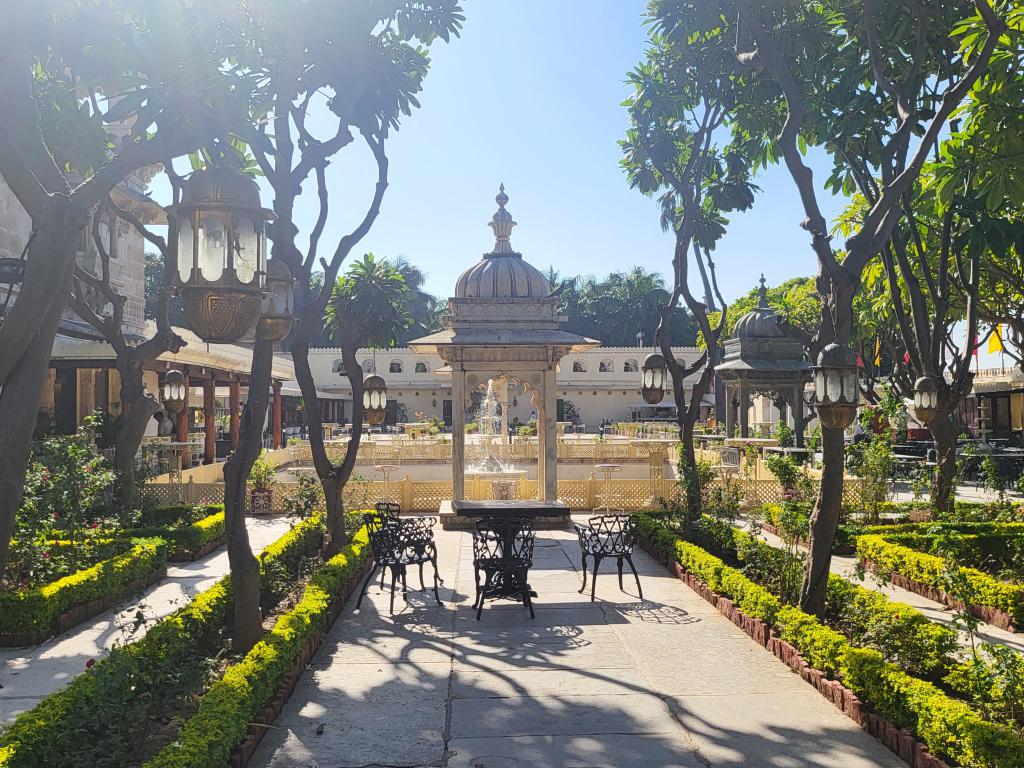 Jagmandir Palace, on an island in the Lake Pichola. 