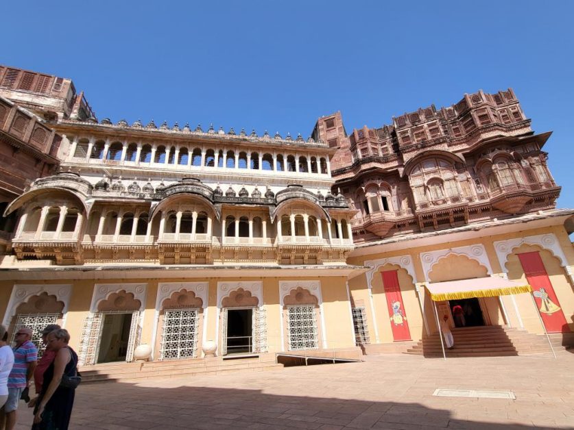 The Jhanki Mahal courtyard, in the Mehrangarh Fort