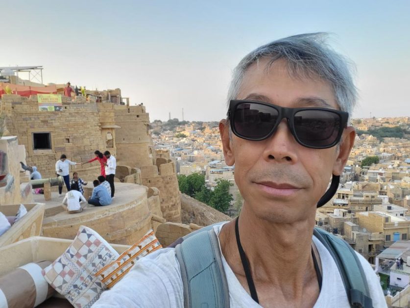 On the bastions of Jaisalmer Fort, view of the city below