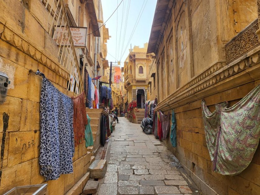 Houses and narrow lanes in the Jaisalmer Fort