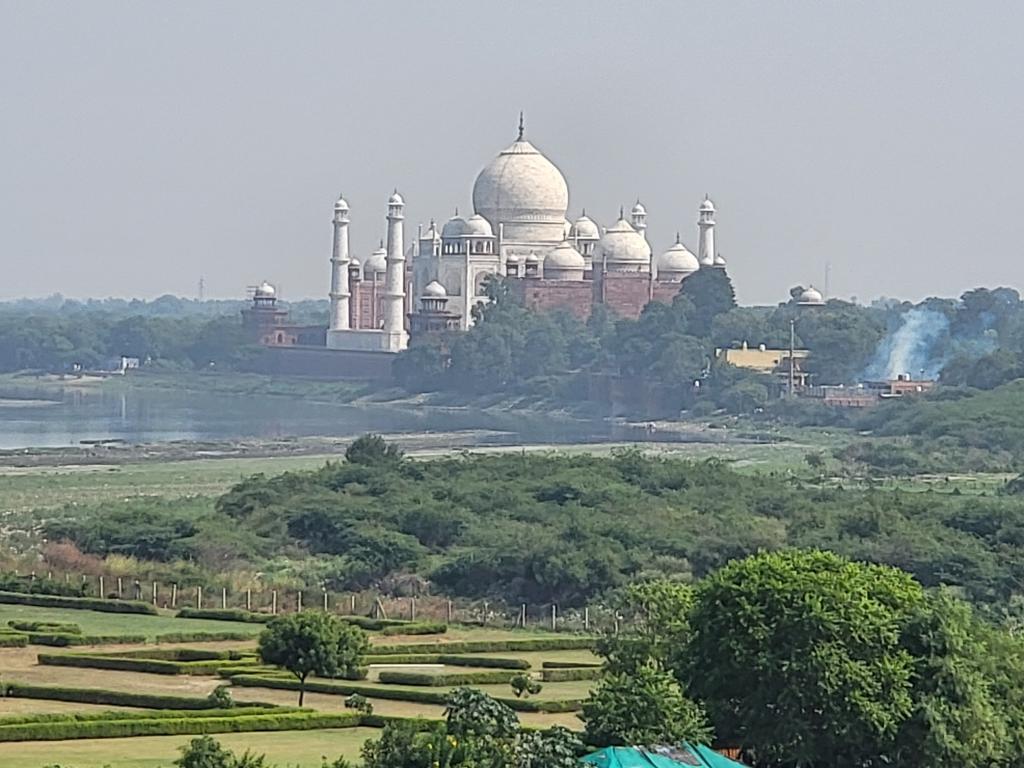 The Taj Mahal seen from afar