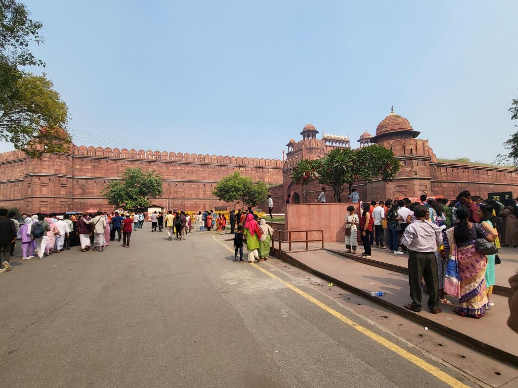 At the entrance of the Red Fort, New Delhi