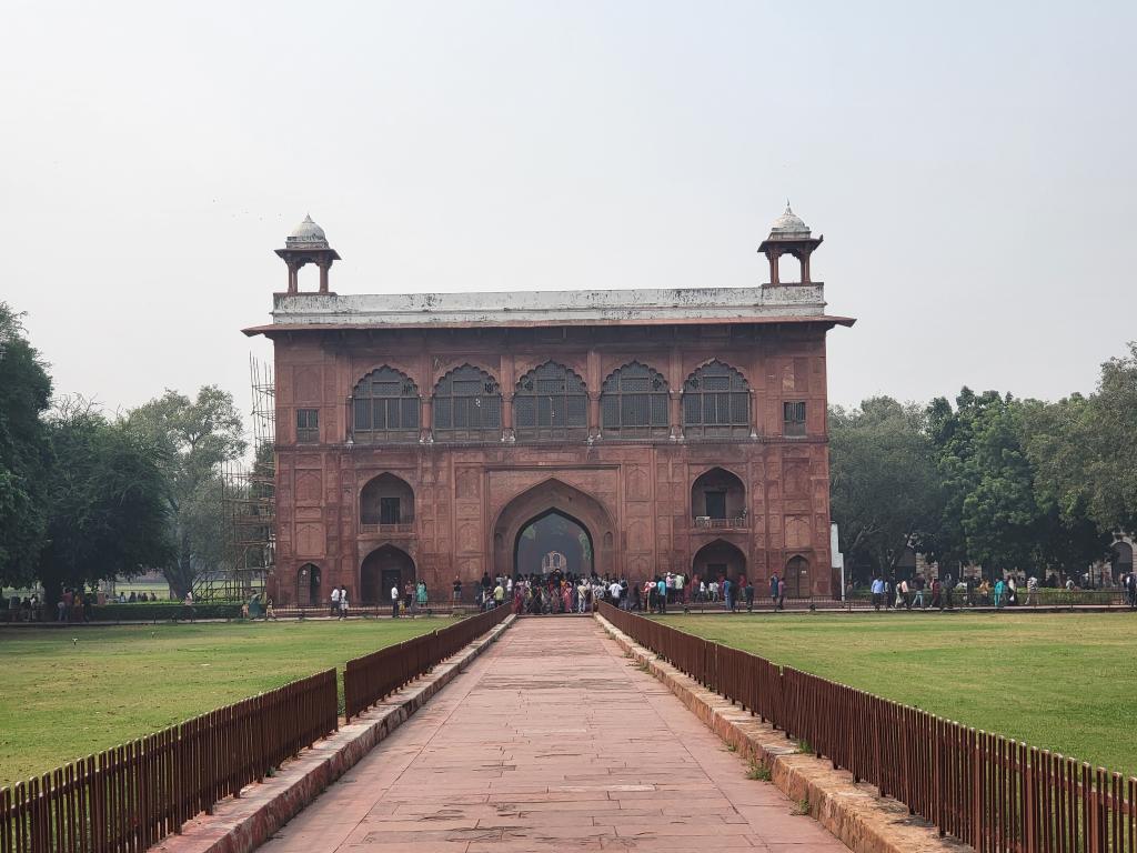 he Naubat Khana, the drum house that stands at the entrance between the outer and inner court at the Red Fort in Delhi