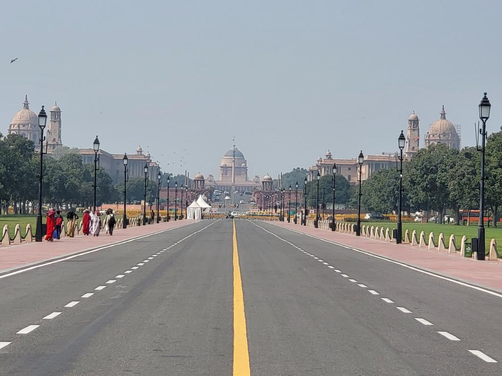 Rashtrapati Bhawan, the Presidential Estate including the official residence of the President of India, British era buildings at the end of Kartavyapath 