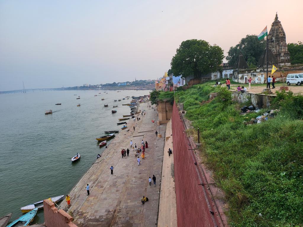 Ghat, steps leading down to the Ganges