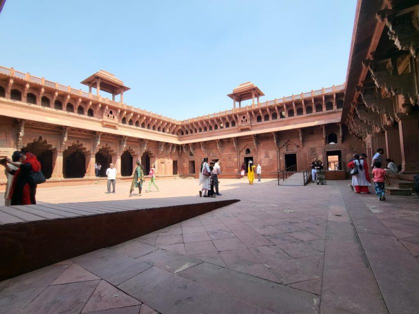 Courtyard of Jahangir Palace in the Agra Fort