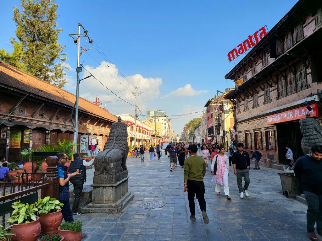 Wide walking street in Durbar Suare 