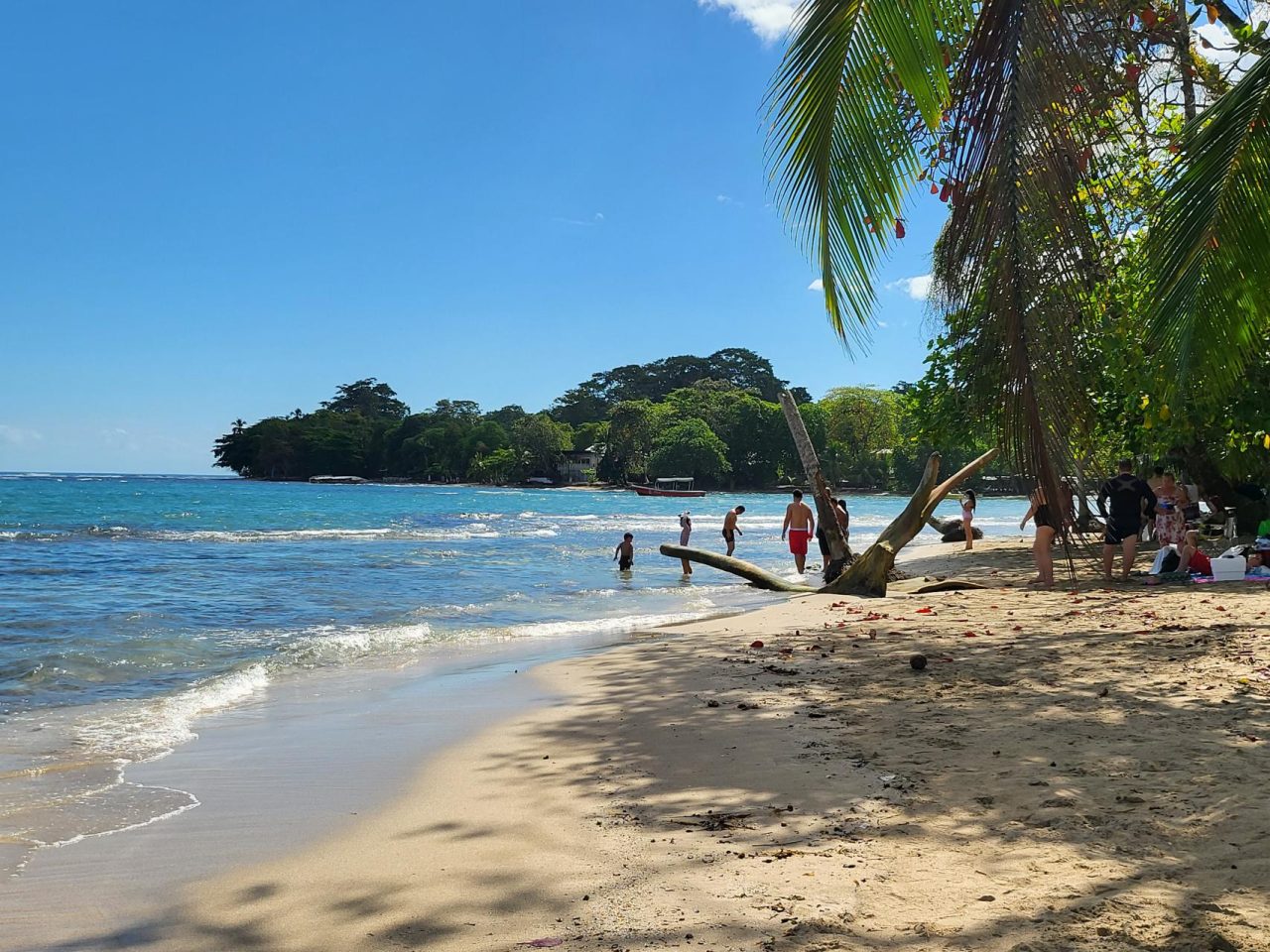 Beach in town center