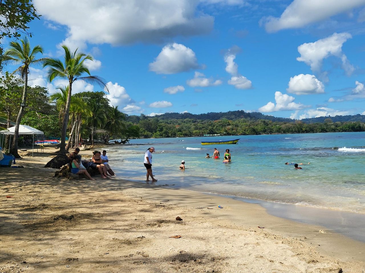 Beach in town center