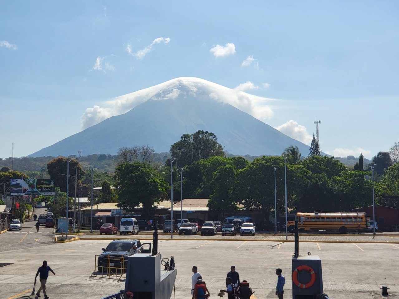 Volcano Concepcion, at the Ometepe jetty 