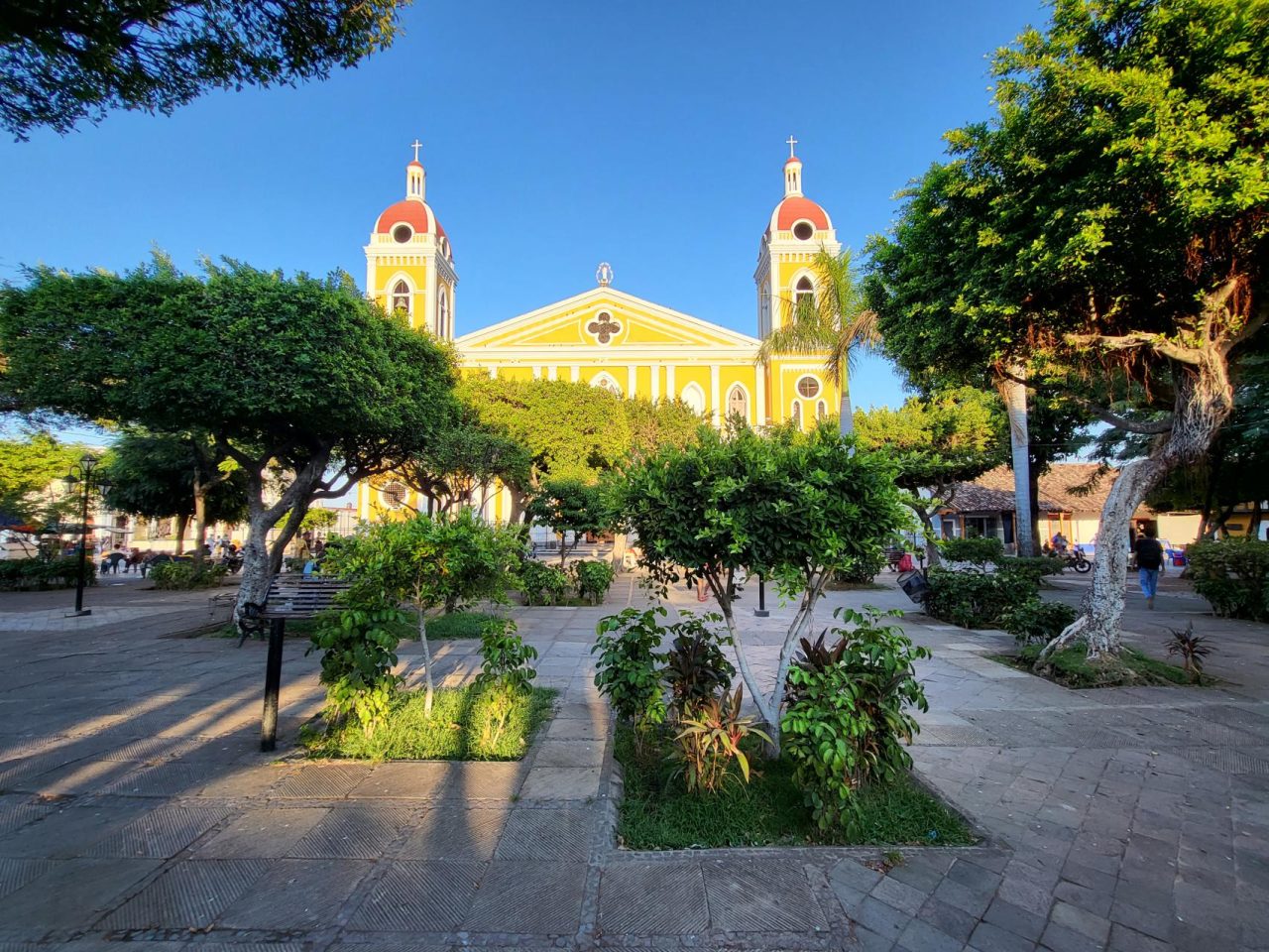 Granada Cathedral in Parque Central, Nicaragua