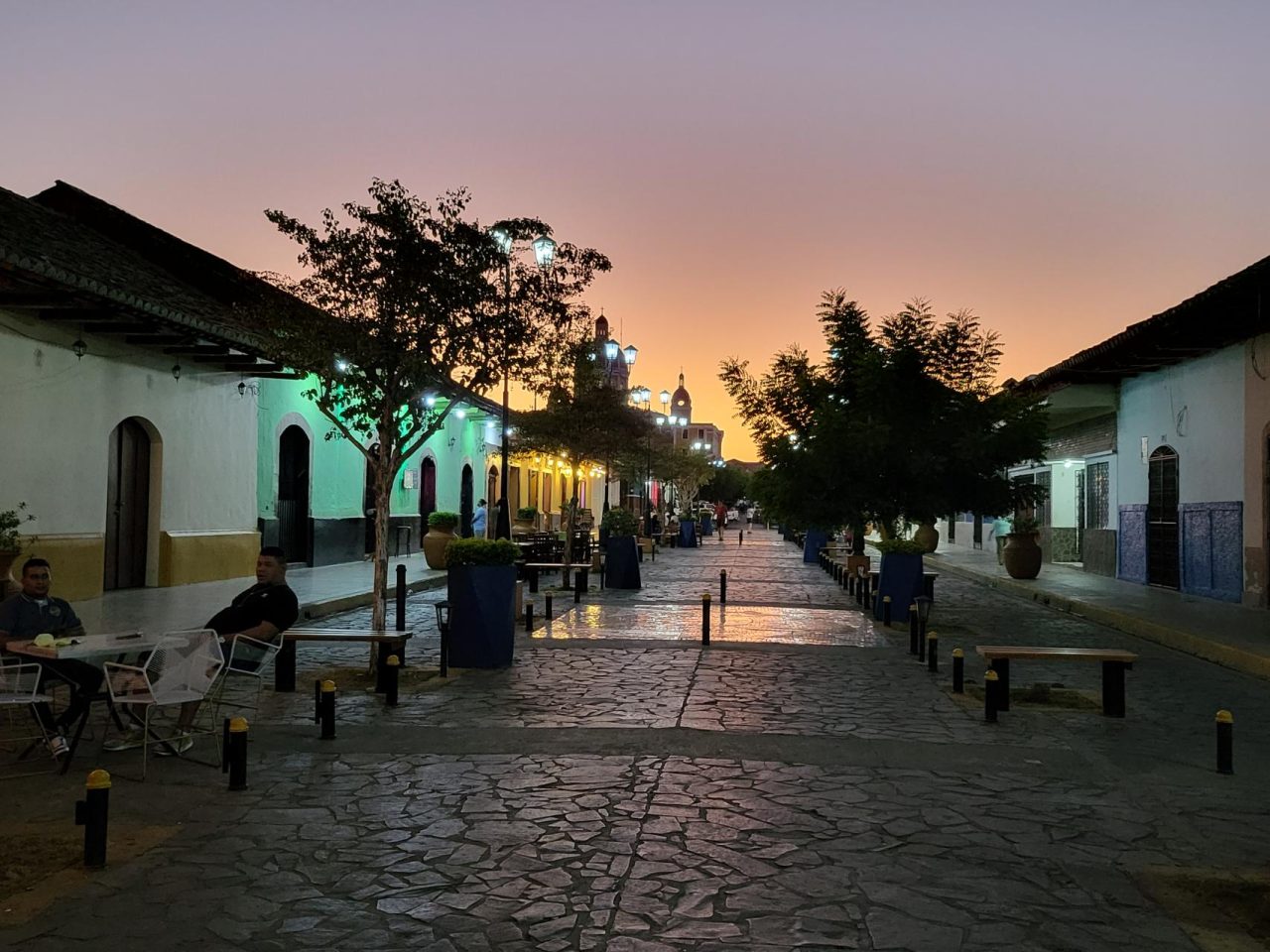 Dusk on La Calzada Walking Street, Granada