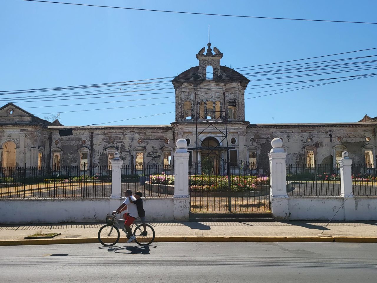 Abandoned and ruined old colonial hospital  