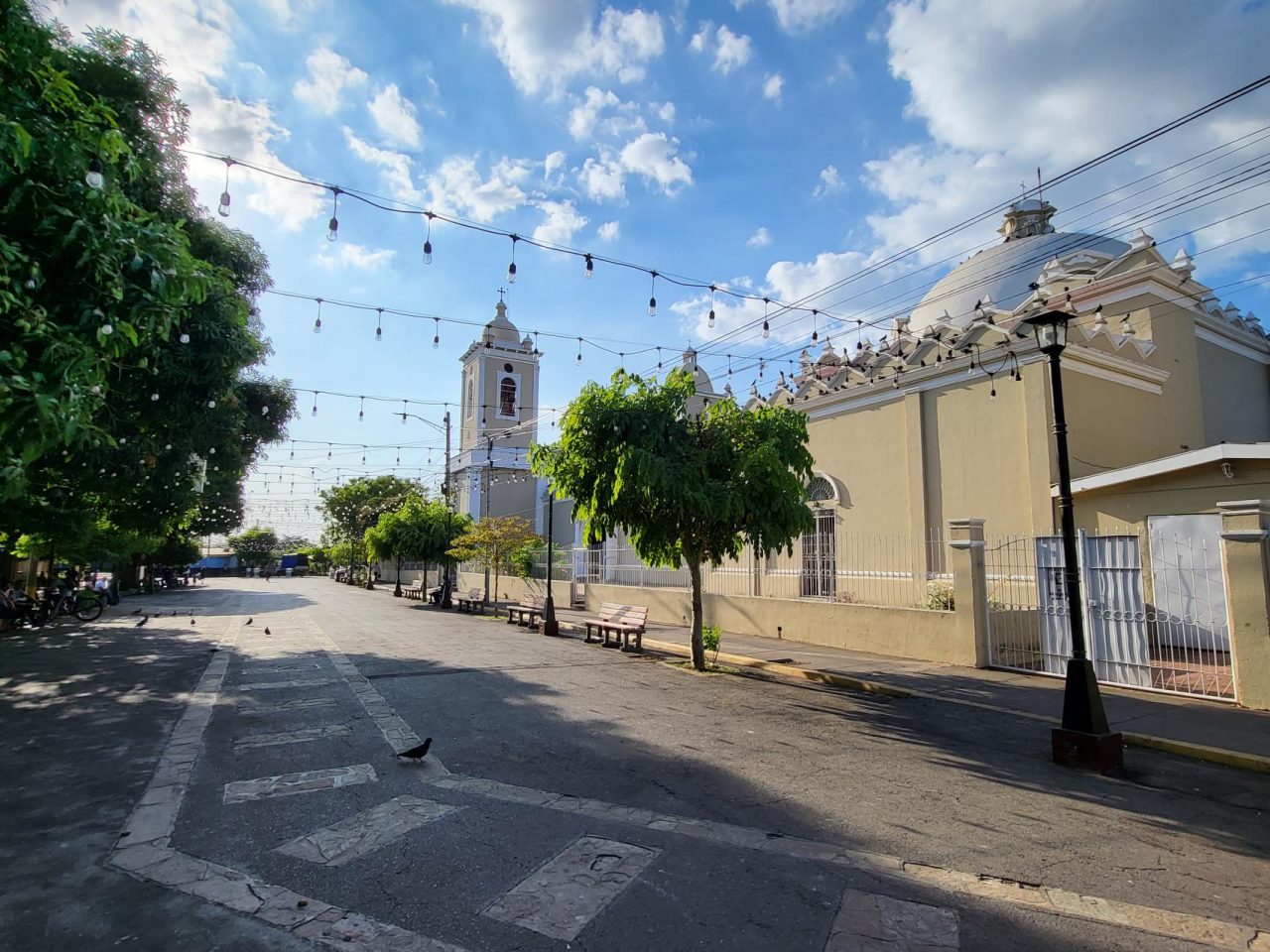 Chinandega main square and historical church