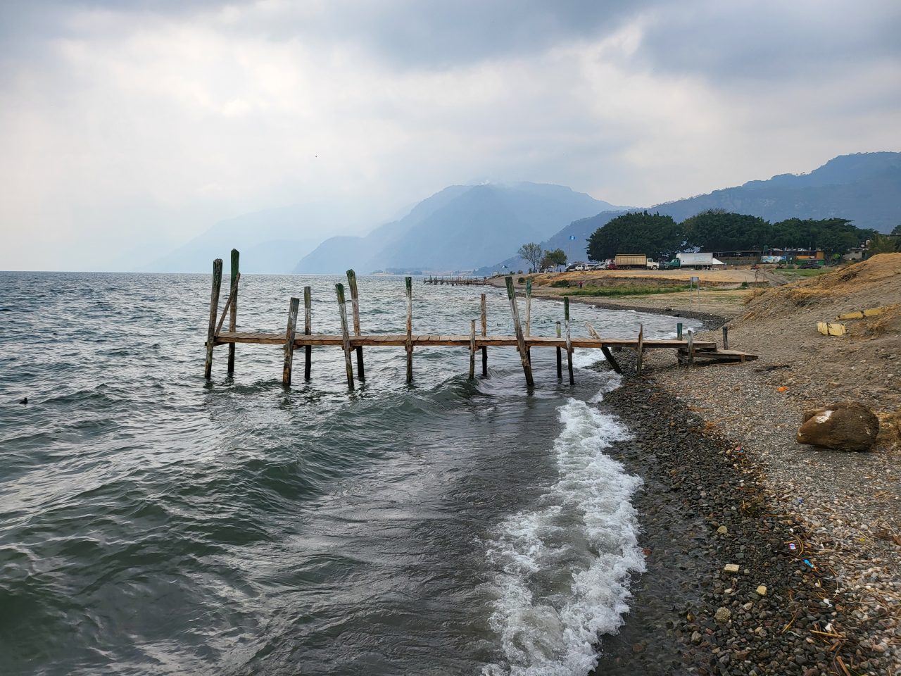 The beach in Panajachel Village, Lake Atitlan