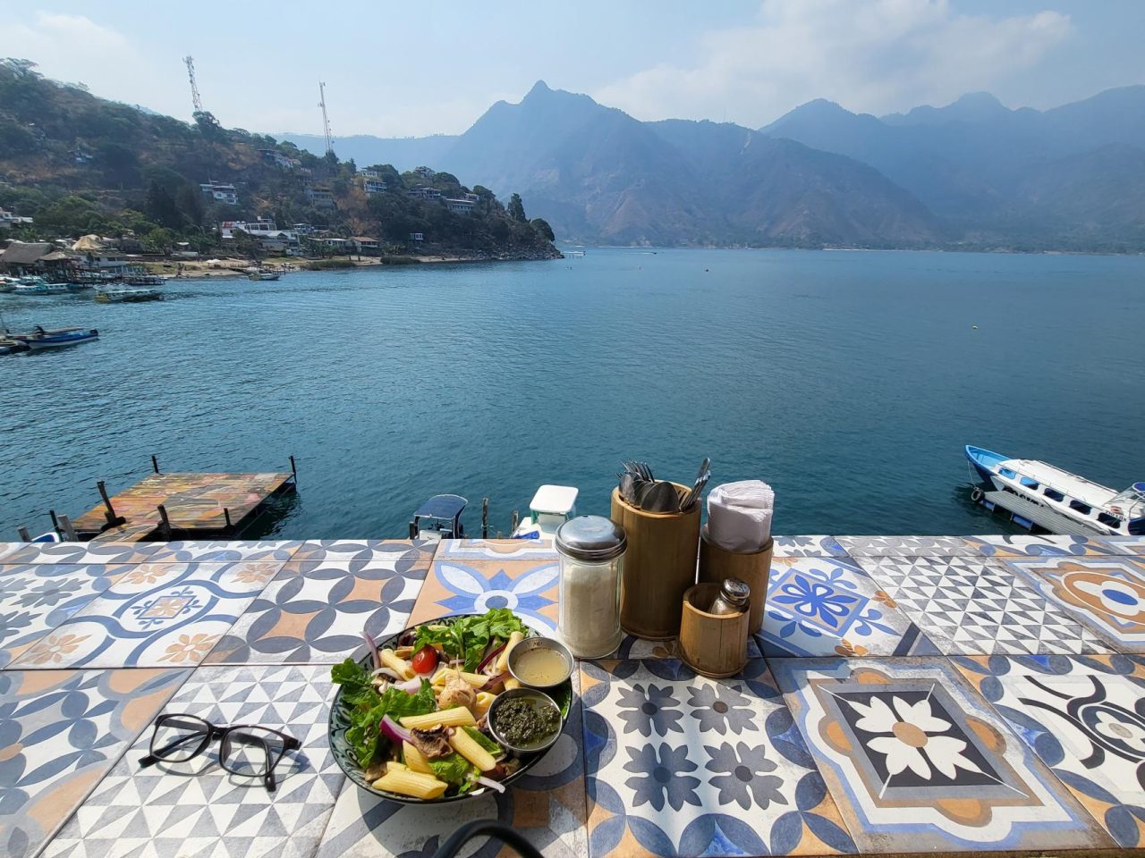 Lunch with a lake view, at San Pedro, Lake Atitlan