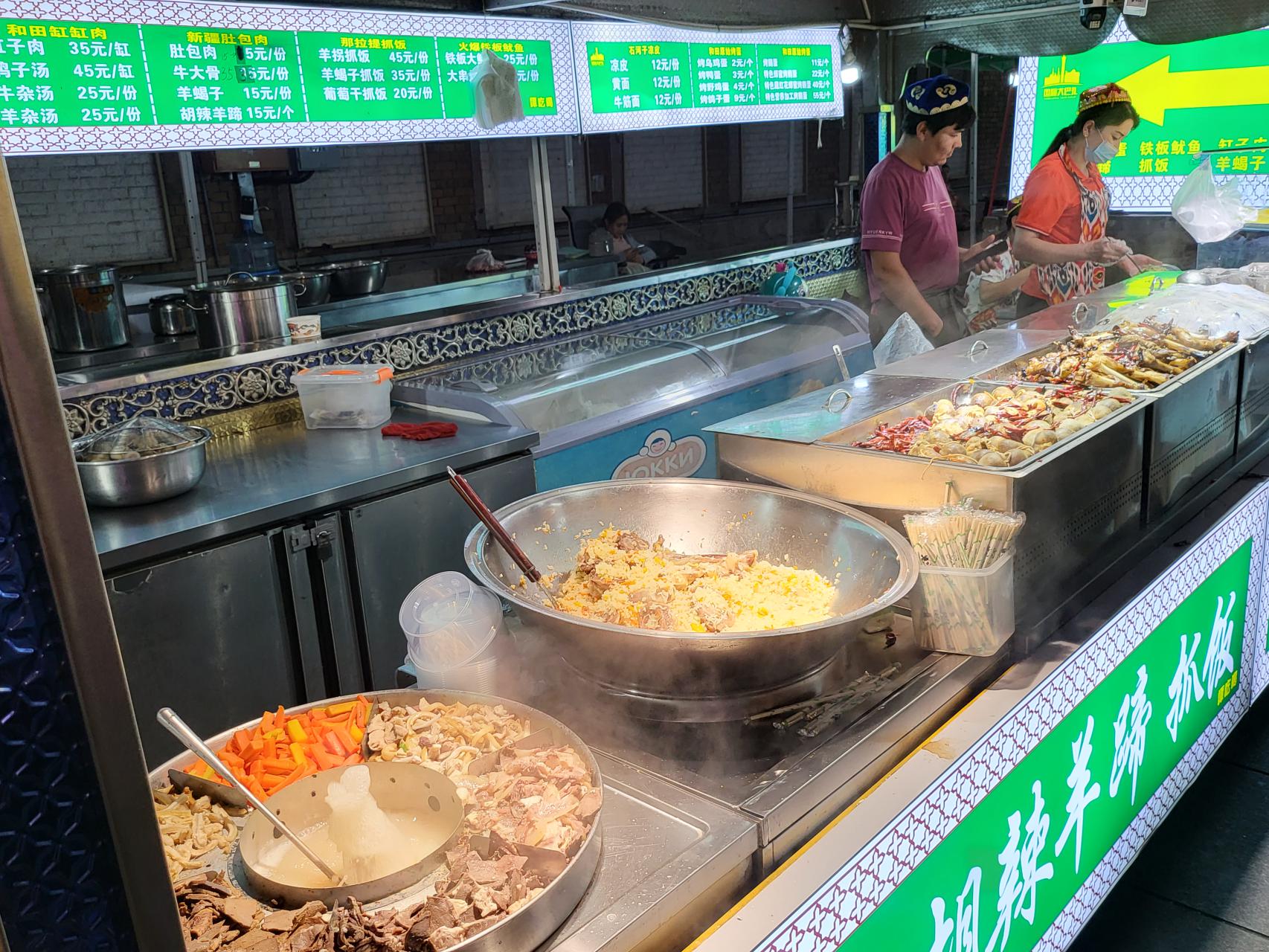 Local food stalls at The Grand Bazar