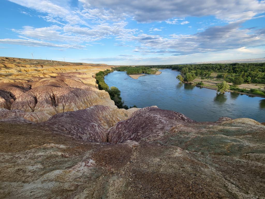 The Five-colored Beach and Irtysh River