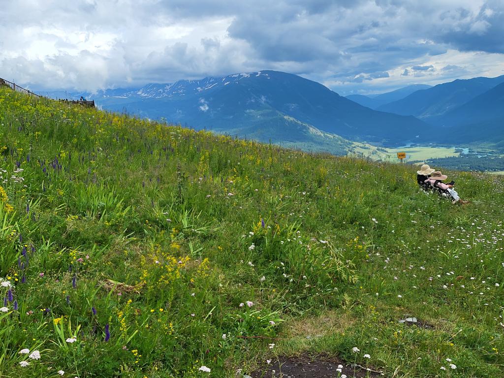 From the slopes of Kanas overlooking the gorgeous valley below