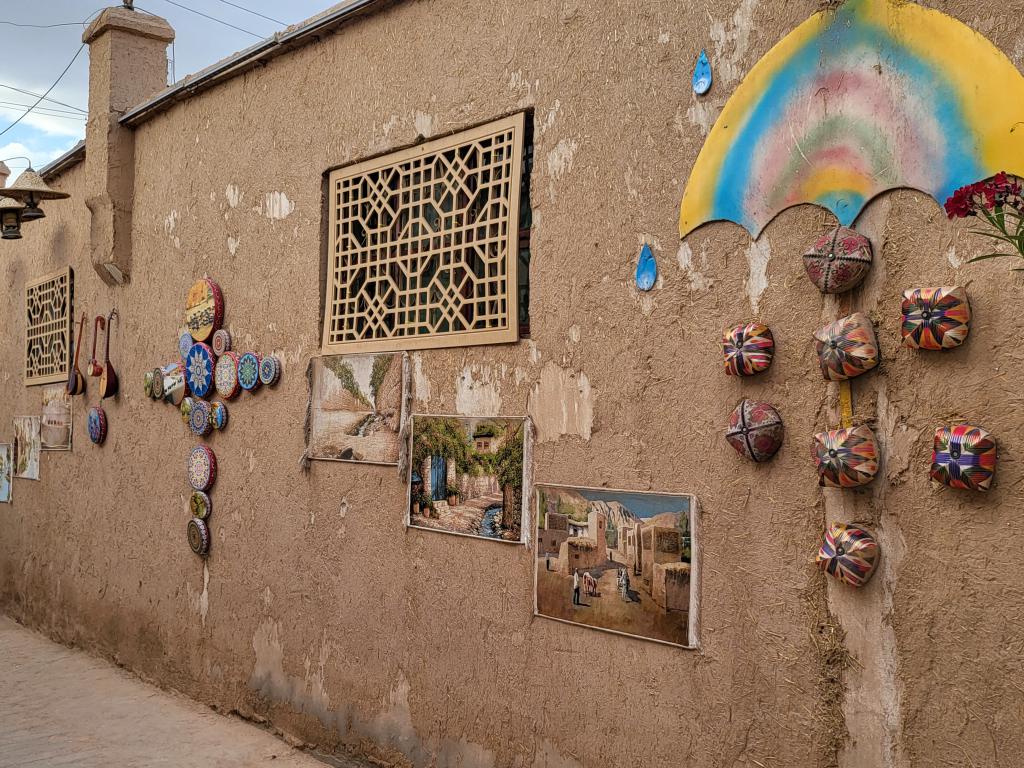 Uyghur crafts decorating street walls