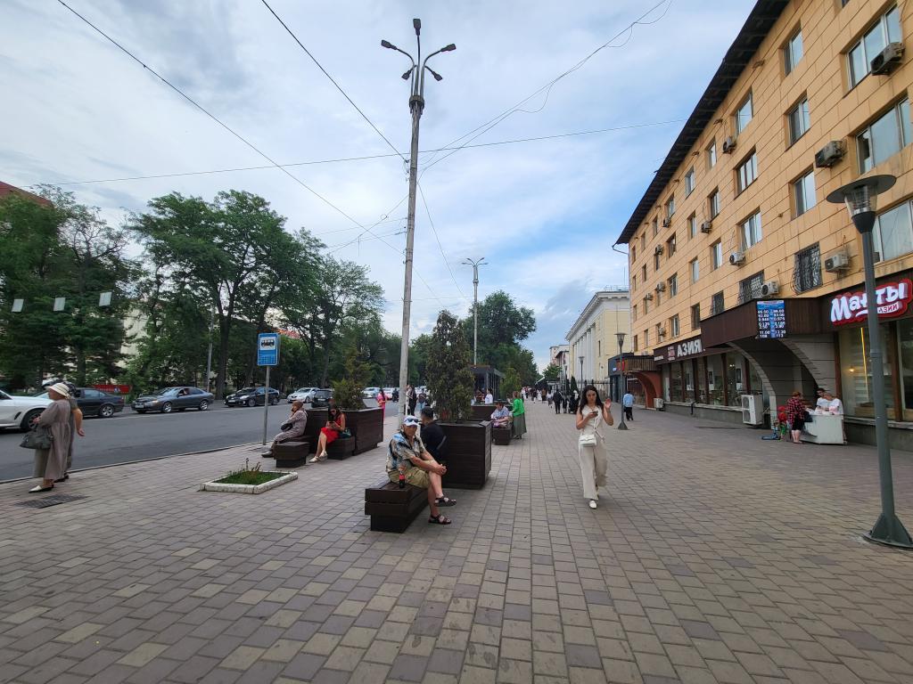 Bishkek's city center shopping street