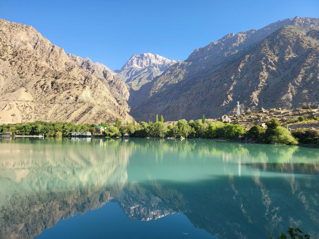 Iskanderkul Lake in the early morning