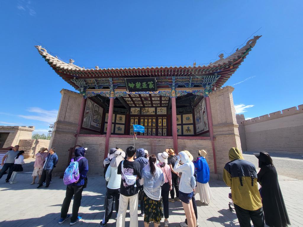 A performance stage in Jiayuguan Fortress