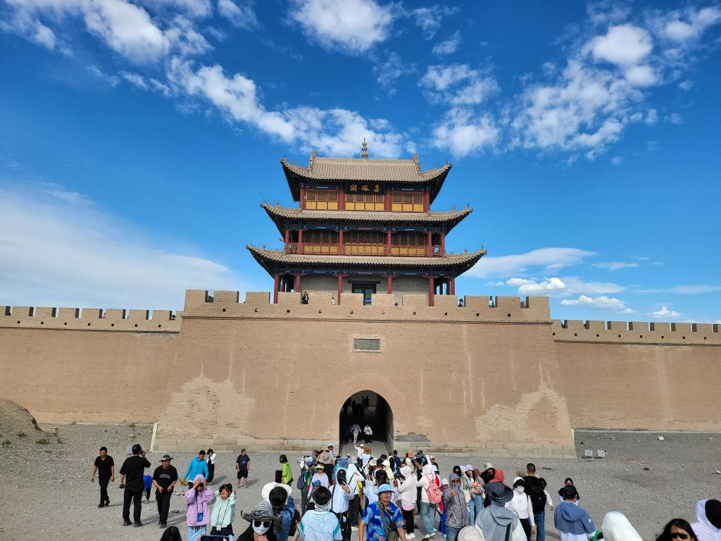 The westernmost gate of The Great Wall of China at Jiayuguan